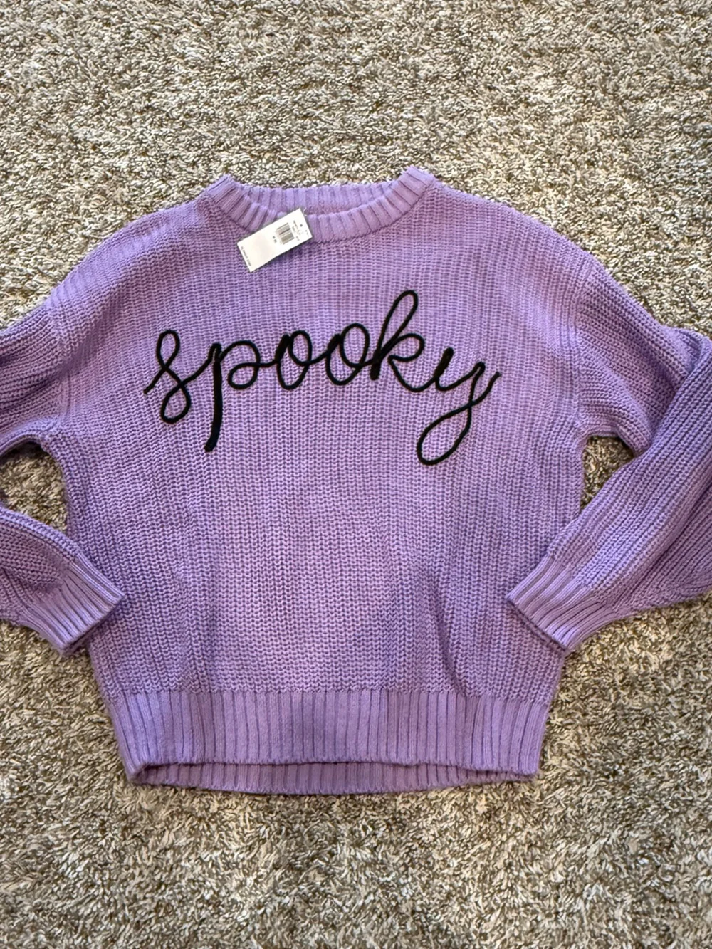 Old Navy Lavender Knit Sweater with 'Gorgeous' Script